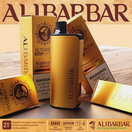 Alibarbar-9000口拋棄式/一次性電子煙-大容量3%尼古丁-台灣現貨